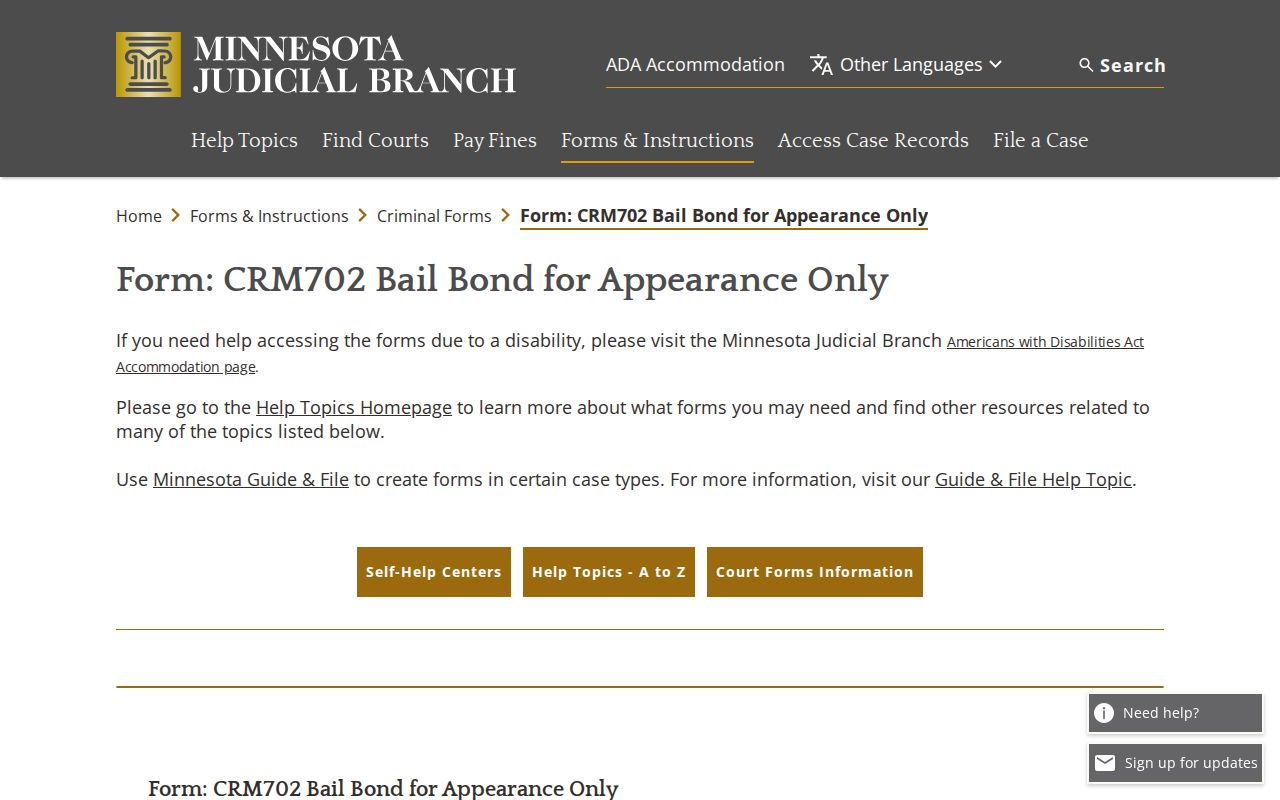 Chippewa County arrest warrant records: the appearance only bail bond form page