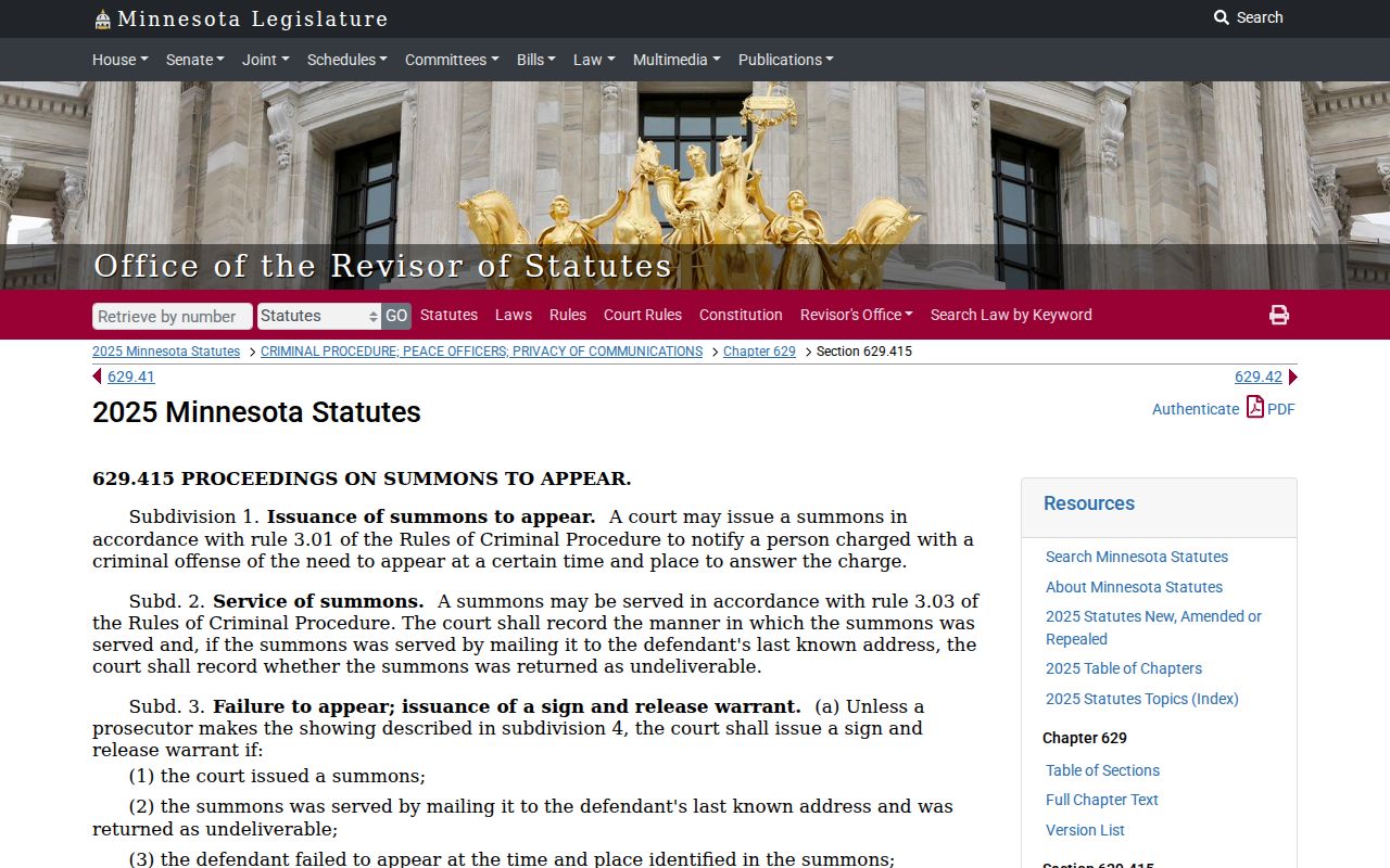 Chippewa County bench warrant records: the sign and release warrant statute text