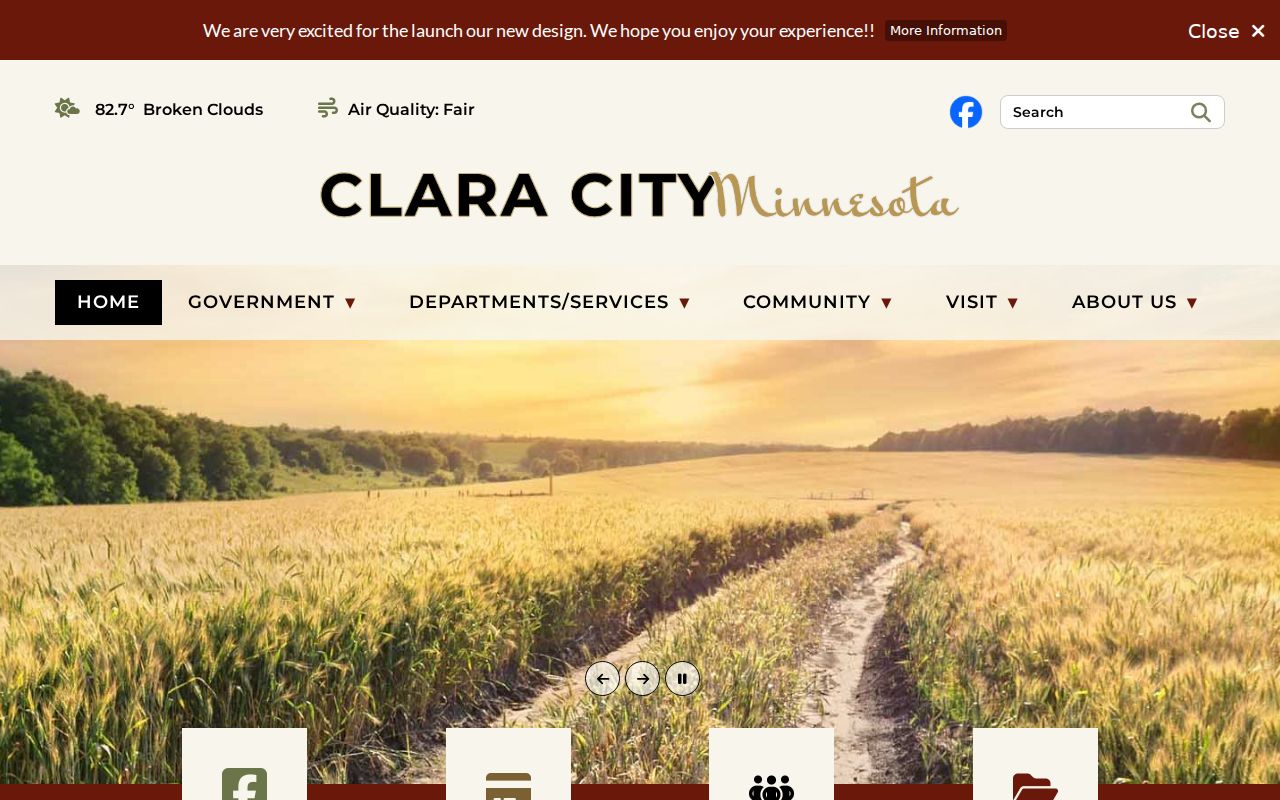 Clara City warrant records: the city hall page that lists administrative contacts