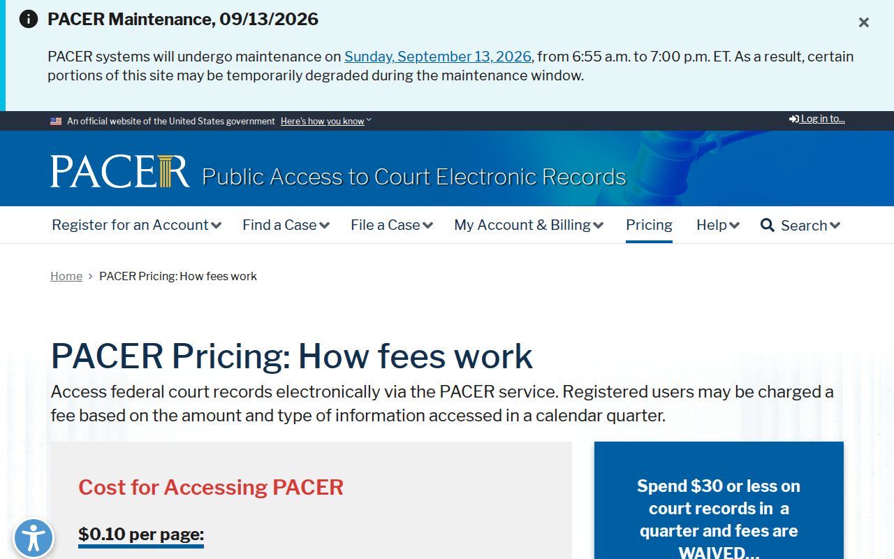 Chippewa County most wanted records: the federal docket access page that sits outside the county warrant list