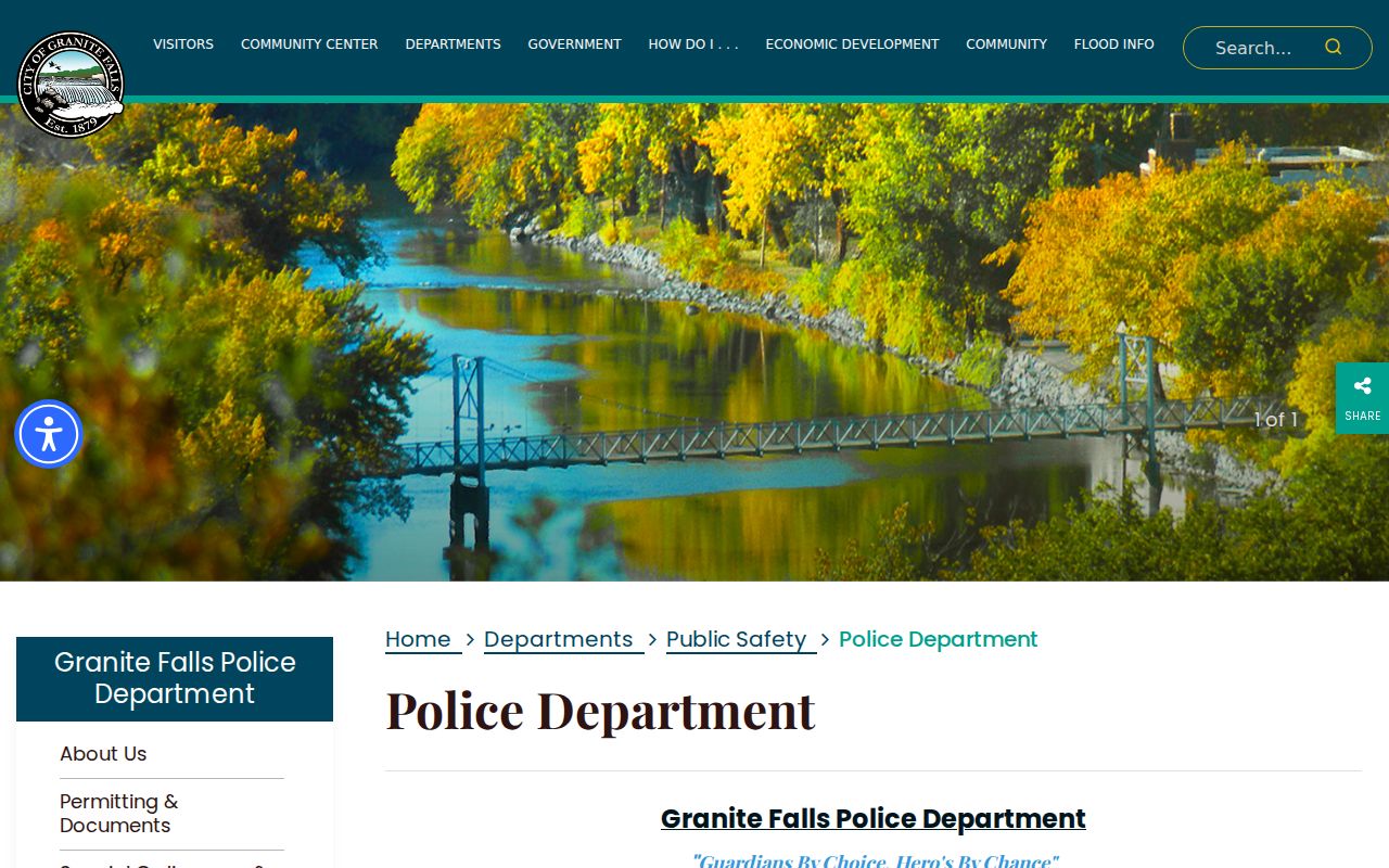 Granite Falls warrant records: the police department page at the Yellow Medicine County Justice Center